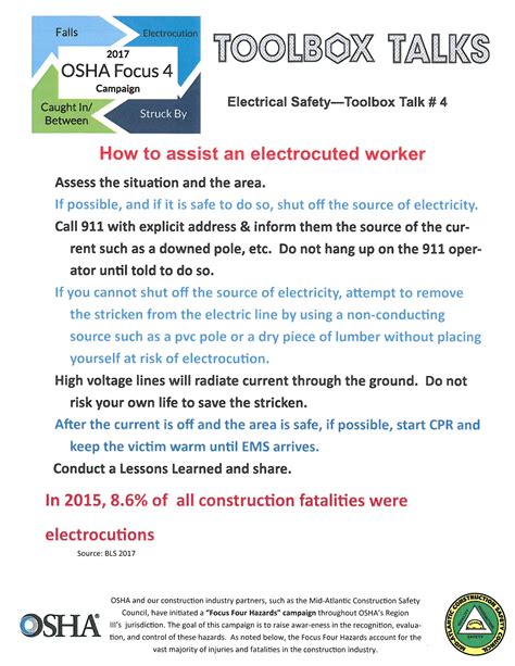 electric tool box talk|toolbox talks for electrical contractors.